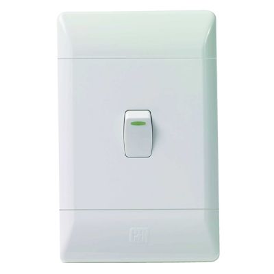 Plastic White Light Switch 2 x 4 one lever (1-way) L120-P